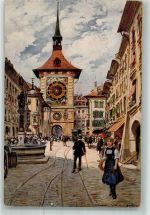 3000 Bern Berne 1933 Künstlerkarte sign. Stein Zeitglockenturm