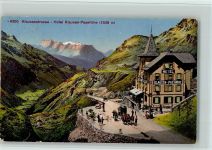 Klausen - Klausenstrasse Hotel Klausen-Passhöhe Pferdekutschen