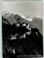 9490 Vaduz 1957 Gebrauchsspuren Schloss Foto AK