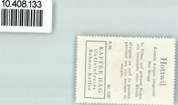 5277 Hottwil - Vignette Wappen Kaffee Hag ca 1920-1940 Hirsch