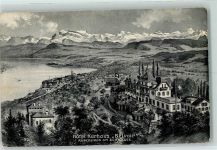 8803 Rüschlikon 1911 Gebrauchsspuren Hotel Kurhaus Belvoir am Zürichsee