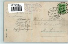 8260 Stein am Rhein 1908 Gebrauchsspuren Schloss Hohenklingen, Bauer mit Tiergespann, Eckknick