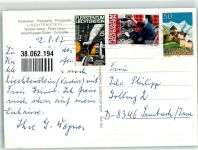 9490 Vaduz 1987 Foto AK Schloss Wappen Rotes Haus Dorfpartie