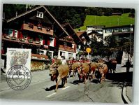 9490 Vaduz Sonderstempel Tankstelle Gasthaus Edelweis Alpabtrieb Marke bildseitig
