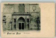 4000 Basel Bâle Foto AK Münsterportal
