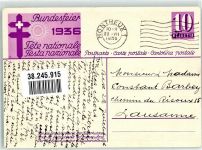 Genève Genf sign. Zaugg, H. Bekämpfung der Tuberkulose Bundesfeier Ganzsachen Schweiz 1936 Ganzsache 10 Rappen