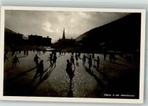 7270 Davos Platz Winter Eislauf Abendsonne