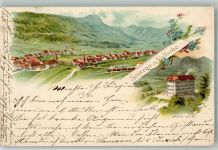 1337 Vallorbe 1900 Lithographie Grand Hotel Gebr. Künzli Dep. Nr. 440 Jubile de Lunion Postale Universelle