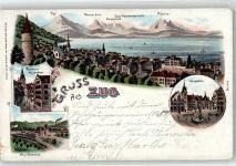 6300 Zug Zugo 1899 - Rathaus Bahnhof Hauptplatz Zytturm Pilatus Rigi