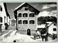 7525 S-chanf - Dorfpartie mit Piz d'Esen Winter