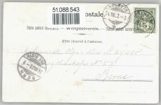 2416 Les Brenets - Blick zur Kirche, Café, Restaurant P. Cartier