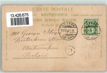 8700 Küsnacht ZH 1904 Prägedruck Tell-Denkmal Passepartout Lithographie