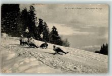 1000 Le Chalet-à-Gobet 1913 Gebrauchsspuren Schlittelpartie