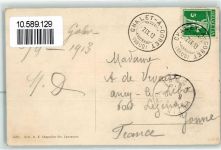 1000 Le Chalet-à-Gobet 1913 Gebrauchsspuren Schlittelpartie