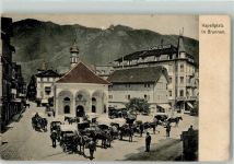 6440 Brunnen 1914 - Kapellplatz Schweizerhof Pferdekutschen