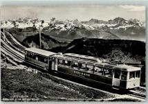 6410 Rigi Kulm - Rigi-Bahn und Blick auf die Alpen