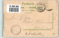 Basel Bâle Gruss aus Gartenwirtschaft im Erlenpark Papagei Lithographie Zoo 1901 Gebrauchsspuren