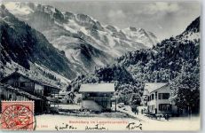 3822 Lauterbrunnen 1910 Lithographie Stechelberg