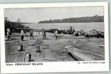 Werbung Nr. 31 Beach de Bomili Congo-Belge Kolonien Klaus Schokolade