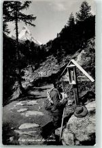 Mont Cervin - Bergsteiger Bergkreuz
