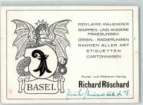 4000 Basel Bâle Gebrauchsspuren Fabrik R. Röschard Kalender