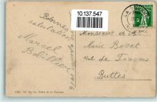 Col de la Tourne 1915 - Rocher de Tablette a la Tourne - Familie steht auf dem Felsen