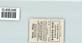 1260 Nyon - Vignette Wappen Kaffee Hag ca 1920-1940 Fisch