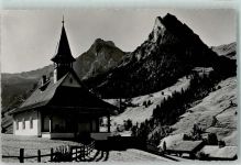 3723 Kiental 1940 - Kapelle mit Aermighorn und Bachfluh
