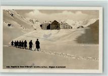 Grand-St-Bernard - Hospice du Grand St-Bernard Religiaux en promenade Winter