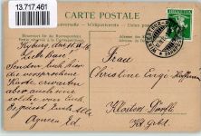 8314 Kyburg 1916 BOAKC Schloss Schulhaus Gasthaus zur Linde Bahnpost Zug 237