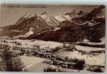 1660 Château-d´Oex 1914 - La Gummfluh et le Rubli Winter Schnee