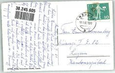 6174 Sörenberg 1961 Winter Bahnpost Zug 3370 Kirche