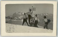 1800 Vevey 1916 Winter Ort lt. Stempel Männer im Schnee