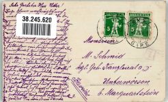 1800 Vevey 1916 Winter Ort lt. Stempel Männer im Schnee