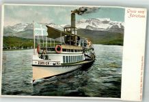 Zürich Zürichsee Salondampfer Zurich Verlag Wehrli 2840 Binnenschiff 1900