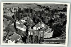 5705 Hallwil Foto AK Fliegeraufnahme Schloss