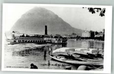 Lugano Dampfschiff Sempione Binnenschiff Foto AK