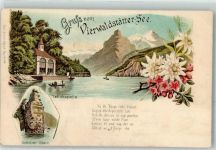6440 Vierwaldstättersee 1897 Gebrauchsspuren Lithographie