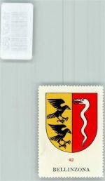 6500 Bellinzona - Vignette Wappen Kaffee Hag ca 1920-1940 Schlange