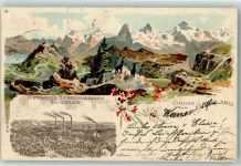 1899 Lithographie Berner Oberland Hoffmanns Stärkefabriken Salzuflen