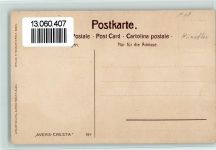 7447 Cresta (Avers) Lithographie / Künstlerkarte Avers-Cresta 184 - Lith. Anstalt Alfred Mohler , gute Erhaltung