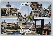 3280 Murten Morat - Les Remparts, Chateau, Brunnen