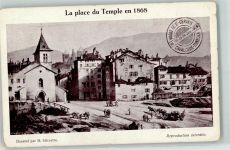 1227 Carouge GE La Praille - La Place du Temple en 1868