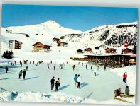 7050 Innerarosa Arosa 1973 Winter Eisbahn mit Weisshorn