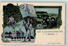 8000 Seebach Zürich Künstlerkarte sign. Hans Morf Glatt- und Limmattal Turnfest 1910 AK