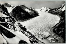Aletschgletscher - Aletschgletscher und Konkordiaplatz