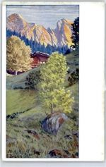 Grindelwald - Künstlerkarte F. Brang, Schwarzhorn, Gemsberg