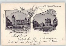 1400 Yverdon-les-Bains Lithographie Schloss Kantonsfest 1899
