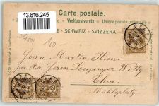 9470 Buchs SG 1898 Lithographie Werdenberg Grenzbahnhof
