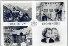 9490 Vaduz - Schloß Vaduz, , Fürst Franz Josef, Fürstin Cina